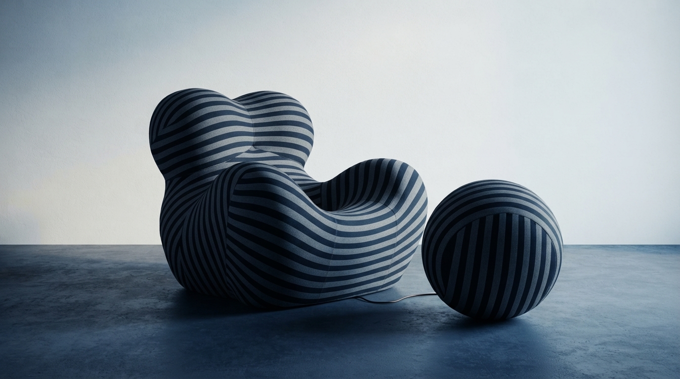 Editorial illustration for Gaetano Pesce's Iconic Designs: A Comparative Analysis of Material, Form, and Commentary