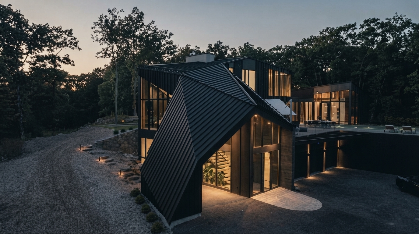 Editorial illustration for How Aston Martin's Car Design Philosophy Became the Sylvan Rock House