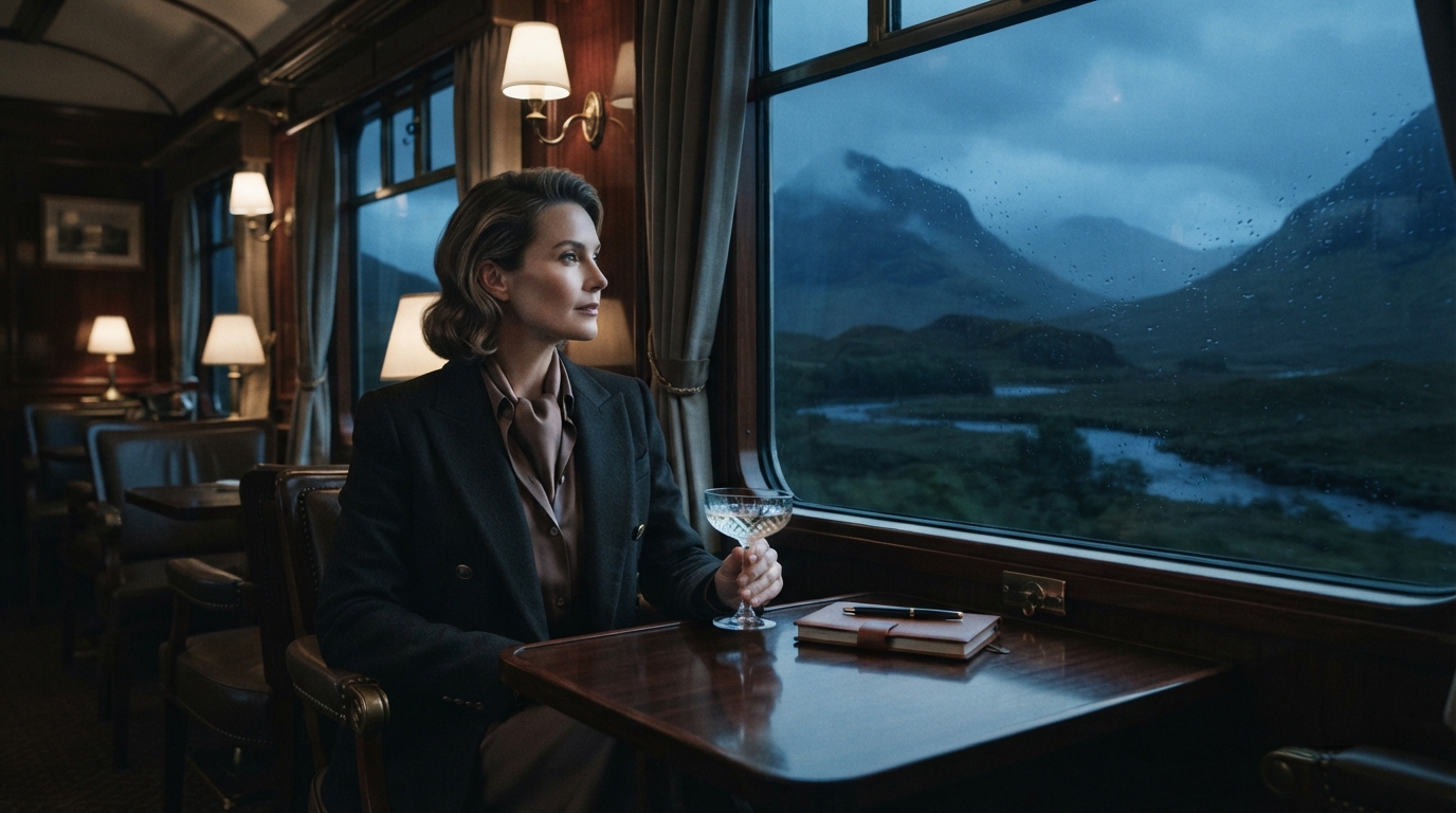 Editorial illustration for Scottish Highlands, European Glamour, or Asian Jungles: Which Luxury Train Is for You?